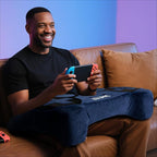 SAHEYER Gaming Pillow for Reading, Extra Large Arm Rest Pillow for Adult, Memory Foam Bed Rest Pillow for Elbow Pain Relief -Teen Boyfriend Gamer/Sofa Couch/Computer Chair/Play Station/Working, Blue