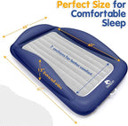 Sleepah Inflatable Toddler Travel Bed Portable Kids Air Mattress Set w Safety Rail Guards for Kids & Toddlers – Includes Pump, Carry Case, Pillow & More - Perfect Transitional Cot Coral (Grey)