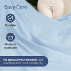 Cal King 6 Piece Sheet Set - Comfy Breathable & Cooling - Ultra Soft Hotel Luxury Bedding Set w/ 8-16 Inch Deep Pockets - 1 Flat & 1 Fitted Sheet & 4 Pillowcases - Wrinkle Free & Easy Care - Baby Blue
