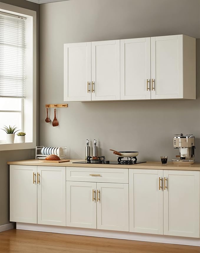 HBL' 30 Pack | 3'' Center to Center Brushed Gold Cabinet Pulls Kitchen Cabinet Handles,Made of Stainless Steel,Ideal for Cabinet,Drawer,Cupboard and Wardrobe.