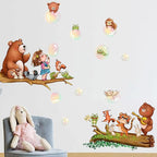 Cute Animal Wall Stickers Decals Kid Room Nursery Baby Bedroom Décor (Girl Blowing Bubbles)