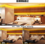 Orange Color COB Led Strip Lights with RF Remote, 16.4ft 2000K Dimmable Bright Dotless Yellow Led Light Strip, Adhesive Indoor Gold Yellow Led Lights for Cabinet, Living Room