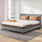 Sweetnight 12” Hybrid Mattress with Gel Memory Foam & Pocket Innerspring , Bed Mattress with Moisture Wicking Adaptive Cover, Medium Firm, White & Grey, Queen Size