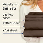 Twin XL 4 Piece Sheet Set - Comfy Breathable & Cooling - Ultra Soft Hotel Luxury Bedding Set w/ 8-16 Inch Deep Pockets - 1 Flat & 1 Fitted Sheet & 2 Pillowcases - Wrinkle Free and Easy Care - Brown