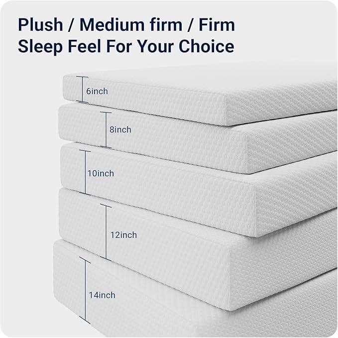 Avenco Full Size Mattress, 8 Inch Memory Foam Full Mattress in a Box for Comfort Sleep & Pressure Relief, CertiPUR-US Certified for Medium Firm Mattresses