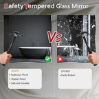 CULER Black Bathroom Wall Mirror,30 x 40 Inch Large Rectangle Vanity Modern Tempered Glass Mirror for Bedroom,Living Room,Entryway (30x40 Inch, Black)