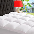 ABENE RV King Mattress Topper for Back Pain Relief, Extra Thick Mattress Pad Pillowtop, Soft Plush Mattress Cover Bed Topper with Deep Pocket, Overfilled Down Alternative Filling, White
