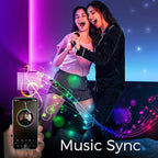QZYL LED Lights for Bedroom 100 FT(4 Rolls), Strip Lights with App Control, Sync to Music 5050 RGB with 44 Keys IR Remote for Room Party Home Decorations