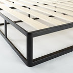 ZINUS Metal Box Spring with Wood Slats, 7.5 Inch Mattress Foundation, Sturdy Steel Structure, Easy Assembly, Queen