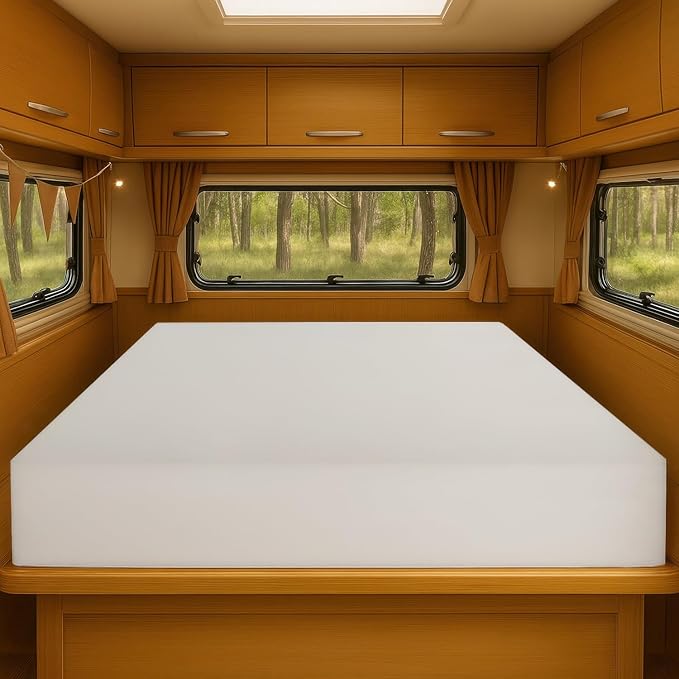 Foamma 5” x 39” x 75” Camper/RV Travel High-Density Foam Bunk Mattress Replacement, Made in USA, Comfortable, Travel Trailer, CertiPUR-US Certified, Cover Not Included