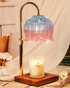 Candle Warmer Lamp with Timer & Dimmer, Candle Lamp Warmer Adjustable Height, Gifts for Women Mom Birthday Christmas, House Warming New Home Bedroom Decor,Lotus Flower Wax Warmer for Jar Candles