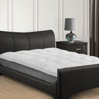 Superior Mattress Topper, Down Alternative, 2 Inch Deep Sized Bed Pillow Top, Comfort Pad, Fluffy Mattress-Topper Protector, Plush Cooling Extra Soft, Hotel Quality, Full, White