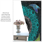 Viking Curtains Ancient Nordic Magic Rune Curtains Nordic Mythology Viking Bird Pattern Printed Curtains Bedroom Living Room Decoration Blackout Curtains W42 * L63 Inch