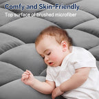 SOPAT Mattress Topper Twin XL Size Extra Thick Mattress Pad 8-21" Deep Pocket Soft Down Alternative Fill Mattress Protector Pillow Top Mattress Cover (39x80 Inches, Grey)