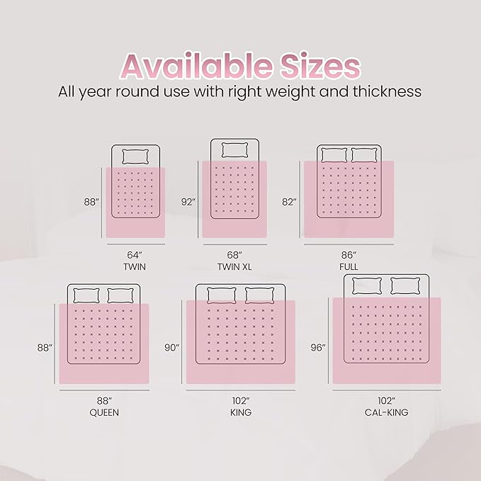 Utopia Bedding Comforter Duvet Insert, Quilted Comforter with Corner Tabs, Box Stitched Down Alternative Comforters Queen Size (Pink)