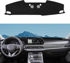 Dashboard Cover Mat Custom Fit for Hyundai Palisade 2020 2021 2022 2023 2024 2025 (Without HUD) Dash Cover Nonslip Dash Mat Protector Sunshade No Glare Black