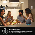 Kasa Smart Dimmer Switch HS220-LA, Light Almond, Single Pole, Needs Neutral Wire, 2.4GHz Wi-Fi Light Switch Compatible with Alexa and Google Home, UL Certified, No Hub Required