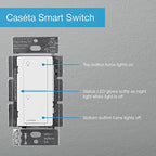 Lutron Caseta Original Smart Light Switch (Lutron Smart Hub Required), for Home, LED, and Fans, 6 Amp, Single-Pole/3-Way, Neutral Required, PD-6ANS-LA-4-Pack, Light Almond, 4 Pack