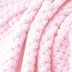 Exclusivo Mezcla Fleece Throw Blanket, Super Soft and Warm Blankets for Couch, Sofa and Bed Waffle Textured, Cozy, Fuzzy and Lightweight (Light Pink, 40x50 Inches)