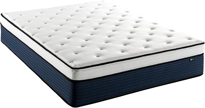 ZINUS 14 Inch Cooling Comfort Support Hybrid Mattress [New Version], California King, Fiberglass Free, Medium Plush, Cooling Motion Isolation, Certified Safe Foams & Fabric, Mattress in A Box