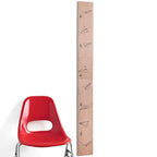 Headwaters Studio Wooden Growth Chart for Wall- Wood Height Chart for Kids Child Height Wall Chart Wood Growth Chart for Kids, Height Wall Chart Height Measurement-Paper Airplanes-Natural-63" x 6.7"