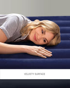 Intex 64758E Dura-Beam Standard Downy Air Mattress: Fiber-Tech, Full Size, 10in Bed Height, 600lb Weight Capacity, Pump Sold Separately