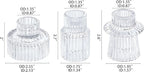 Vixdonos Glass Candlestick Holders Tealight Candle Holders for Table Centerpieces, Wedding Decor and Dinner Party (6 Pcs, Clear)