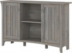 Bush Furniture Salinas Accent Storage Cabinet with Doors in Driftwood Gray