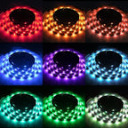 Battery Powered Led Strip Lights RGB with Mini Controller Waterproof Led Rope Lights Battery Operated Led Lights Multi Color Changing Lights 2M 6.56ft