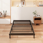 1.6 Inch Bunkie Board Twin Low Profile Heavy Duty Metal Box Spring Twin Bed Base Sturdy Mattress Foundation, Easy Assembly, Noise Free, Black