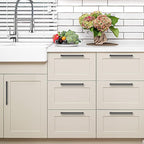 Ravinte 3 Pack 11-5/16 Inch Square Cabinet Handles - Matte Black Pulls for Kitchen Drawers and Cabinets - Hardware Handles