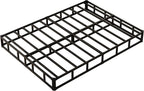 King Box Spring 9 Inch, Heavy Duty Metal Box Spring Bed Base with Fabric Cover, Mattress Foundation, Easy Assembly, Noise Free, Black