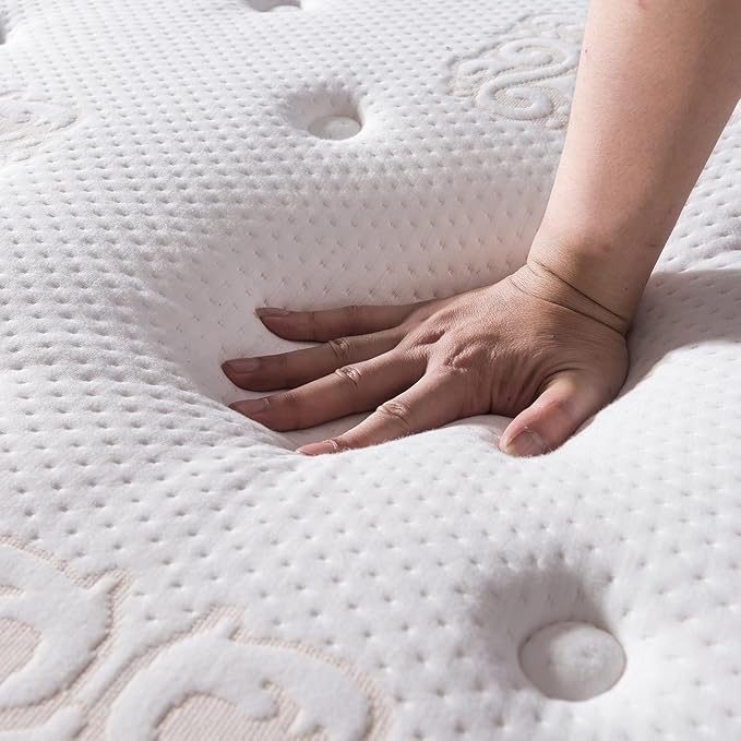 King Mattress - 11.4 Inch Pillow Top Pocket Spring Hybrid Mattress with Memory Foam Innerspring