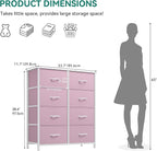 YITAHOME Black Dresser & Chest of Drawers, Tall Storage Tower with 8 Drawers, Storage Drawer Organizer for Closet, Living Room