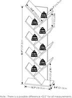 Furinno Tree Bookshelf 9-Tier Floor Standing Tree Bookcase, French Oak
