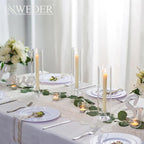 Glass Hurricane Candle Holder: 11.8" Tall Candlestick Holder Bulk with Cylinder Windproof Cover Set of 6 Clear Taper Candle Holders for Wedding Party Birthday Christmas Decor