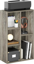 Furinno LUDER Book Shelf, 5-Cube Bookshelf, Reversible Bookcase, 9.4" x 19.5" x 31.5", for Living Room, Bedroom, Home Office, French Oak