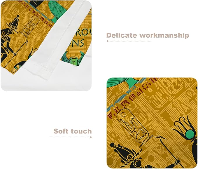 Batmerry Yellow Ancient Egyptian Tapestry, Horus Wall Art Hanging Decoration Polyester Fiber White Ruffled Around for Dorm Room Bedroom Living Room, 59.1x39.4 inches