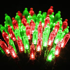 LYHOPE Battery Christmas Lights, 2Pack Total 66ft 200 LED Christmas Lights Waterproof 8 Modes Battery Operated String Light for Outdoor & Indoor, Xmas Tree, Wreaths, Holiday Decoration (Red & Green)