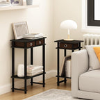Furinno 17017 Turn-N-Tube End Table, 1-Pack, Espresso