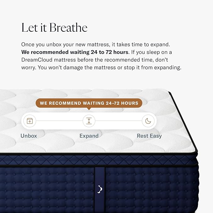 DreamCloud Premier Rest 14" Twin Mattress - Luxury Hybrid Memory Foam - 365 Night Trial - Premium Pressure-Relieving Layers - Forever Warranty - Mattress in a Box - CertiPUR-US Certified