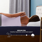 Sleep Innovations Marley Hybrid 10 Inch Cooling Gel Memory Foam and Innerspring Coil Mattress, Queen Size, Bed in a Box, Medium Firm Advanced Support