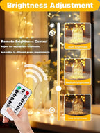 6 Pack 60LED Christmas Battery Operated Fairy Lights with Remote, 8 Modes String Lights with Timer, Dimmable, Memory Function, Waterproof Twinkle Lights for Outdoor Indoor Christmas Decor(Warm White)