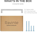 Ravinte 50 Pack 7-1/2 Inch Kitchen Square Cabinet Handles Satin Nickel Pulls Brushed Nickel Kitchen Cabinet Hardware Handles for Cupboard Drawer Pulls