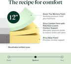ZINUS 12 Inch Ultima Memory Foam Mattress [New Version], Full, Fiberglass Free, Medium Firm Feel, Breathable Airflow Memory Foam, Certified Safe Foams & Fabric, Mattress in A Box
