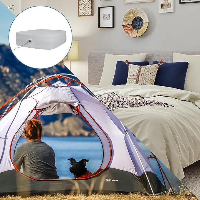 Bedecor Air Bed Sheets for Mattress Cover Removable Bed and Elastic Band Super Soft and Breathable & Deep up to 21" Light Gray Twin XL