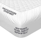 COONP Super Queen Mattress Topper, Extra Thick Pillowtop, Cooling Plush Mattress Pad Cover Cotton Top Bed Topper Protector with 8-21 Inch Deep Pocket
