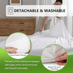PayLessHere 5 Inch Gel Memory Foam Mattress Medium Firm Mattresses CertiPUR-US Certified Bed-in-a-Box Pressure Relieving California King Size,Fiberglass Free，White