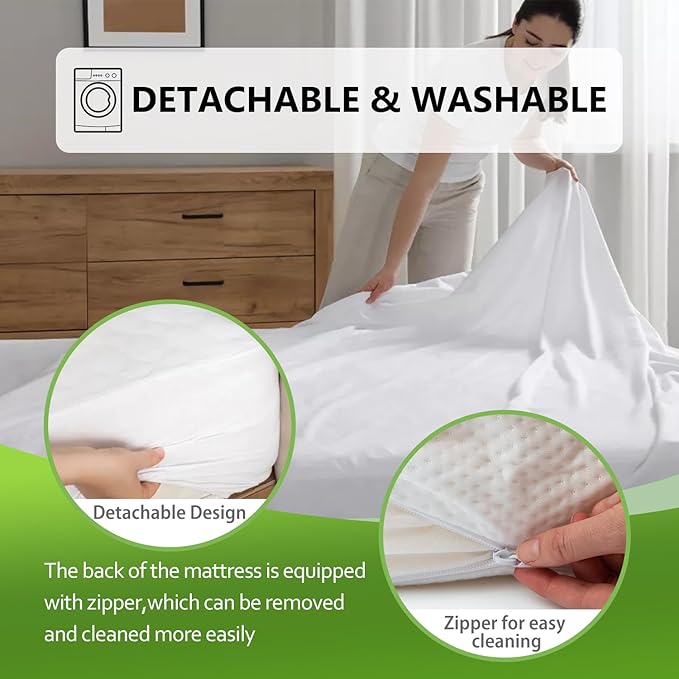 BestMassage | 5 Inch Twin XL Mattress | Gel Memory Foam | Medium Firm Feel | White | Bed in a Box, CertiPUR-US Certified | Pressure Relief, Cooling Ventilated Foam | Breathable Knit Cover