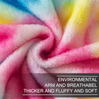 Colorful Blanket Twin Size- Premium Lightweight Anti-Static Rainbow Throw Soft Couth Sofa Cozy Warm Flannel Blankets Plush Gift for Daughter Mom, Bedroom Decor 66" x 90"(Rainbow Twin)
